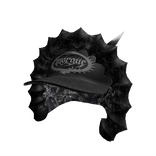 Purple Spikey Hood w/ Black Hat