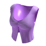 Purple Stylish Pleated Crop Tee