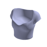 Purple Sweetheart Neck Cropped Top