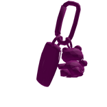 Purple Teddy Charm Keychain
