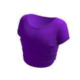 purple tight crop top tee