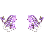 Purple Victorian Pearl Chandelier Rococo Hip Cages