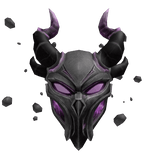 Purple Warrior Demon Battle Helmet Realistic Horns