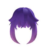 Purple Wavy Messy Hair