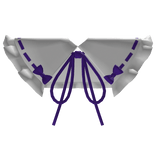 Purple White Ruffle Bow Collar