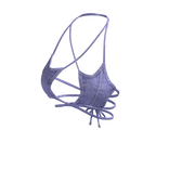 Purple Y2K Denim Star Cross Strap Bikini 🫐