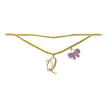 ♡ Q initial w bow ( Gold )