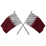 🇶🇦 Qatar Shoulder Double Flag