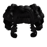 qt black kawaii harajuku sweet curly pigtails