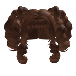 qt brown harajuku sweet curly pigtails