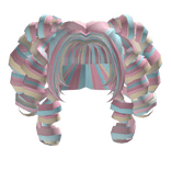 qt confetti colorful harajuku sweet curly pigtails