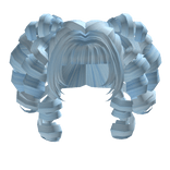 qt light blue harajuku sweet curly pigtails