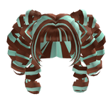 qt mint choco kawaii harajuku sweet curly pigtails