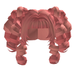 qt peach harajuku sweet curly pigtails