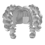 qt white harajuku sweet curly pigtails