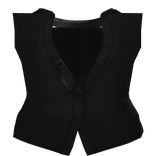 R6 1.0 Girl Black Loose Dress Shirt 