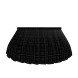 R6 1.0 Girl Black Plaid Pleated Skirt
