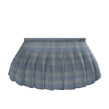 R6 1.0 Girl Blue Plaid Pleated Skirt