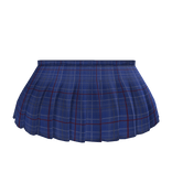 R6 1.0 Girl Blue Valk Plaid Pleated Skirt