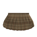 R6 1.0 Girl Khaki Plaid Pleated Skirt