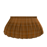 R6 1.0 Girl Orange Plaid Pleated Skirt