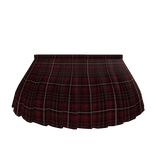 R6 1.0 Girl Red Plaid Pleated Skirt