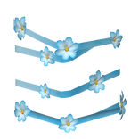 (R6) Blue Flower Dress Left Wraps