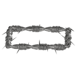 (R6) Chrome Silver Barbwire Bracelet