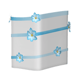 (R6) White&Blue Right flower sleeve  