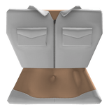 R6 Zipped White Shirt