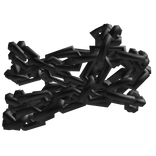 [R] Rough Steel Black Chains For Shoulder