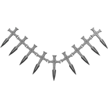 (R) Waist White Cross Spikes