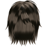 Raccoon Brown Emo Messy Parted Boy Hair