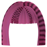 ♡ : raccoon hot pink cyber goth y2k hime bangs 