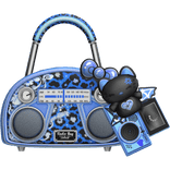 Radio Bag Scene Blue Cheetah