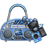 Radio Bag Scene Blue Zebra