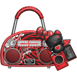 Radio Bag Scene dark red zebra