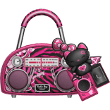 Radio Bag Scene hot pink zebra