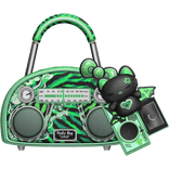 Radio Bag Scene Mint Green Zebra