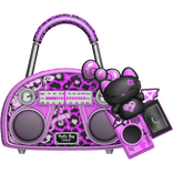 Radio Bag Scene Purple Cheetah