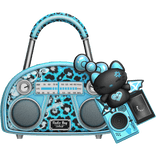 Radio Bag Scene Teal Cheetah