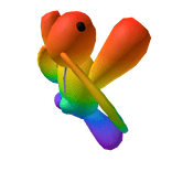 Rainbow Backpack Bunny 