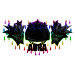Rainbow Black Aura Hood