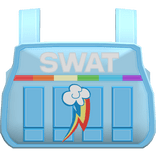 ♡ Rainbow blue lighting pony S.W.A.T vest