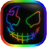 Rainbow Cartoony Demon Head