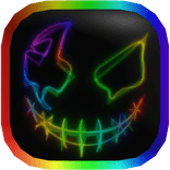 Rainbow Cartoony Demon Head