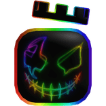 Rainbow Cartoony Demon Head