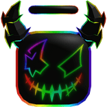 Rainbow Cartoony Demon Head