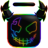 Rainbow Cartoony Demon Head