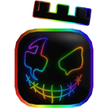 Rainbow Cartoony Demon Head
